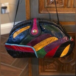 Vintage Colorful Palizzio Patchwork Women's Bag